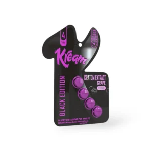 Kream Black Edition Next Gen Kratom Extract Grape Chewable Tablets 200mg